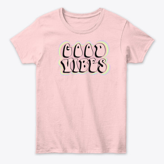 Women - Words T Shirt - Good Vibes