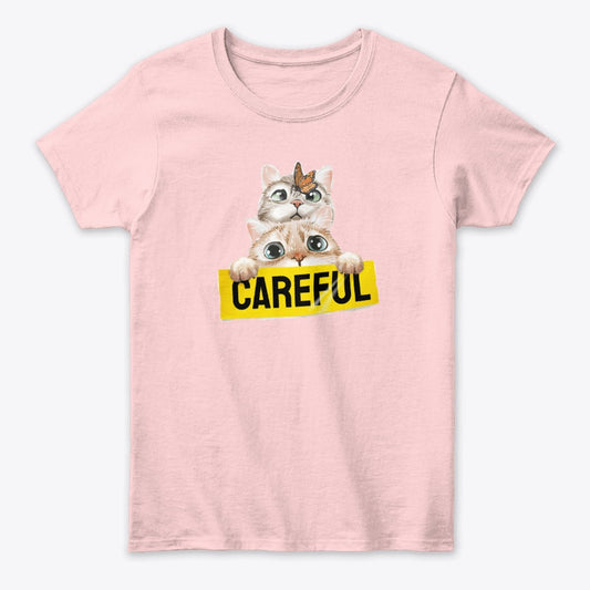 Women - Cat T Shirt - Careful